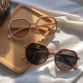 2021 New Fashion Korean Personalized Round Frame Sun Glasses Candy Color Plastics Round Circle Frame Sunglasses for Women Men