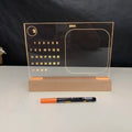 New Style Calendar Acrylic Note Board Night Light With Battery Powered Wooden Base Lamp LED Message Board