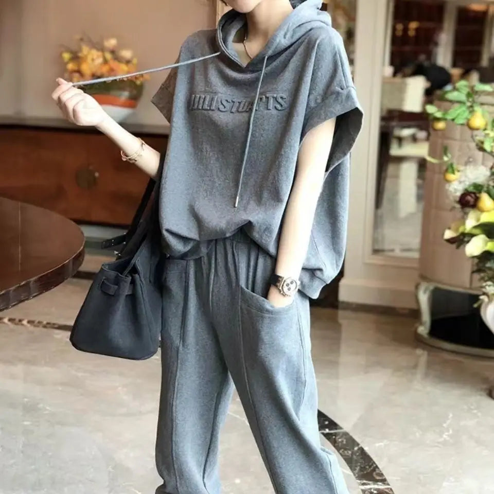 Wholesale 2026 Summer New Sports Sets Women's Fashion Casual Two-piece Sets Temperament Spring and Summer Thin New Sports Sets