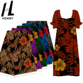 Shaoxing Lot Stock High Quality Polyester Big Flower Print Design Pacific Islander Style Fabric for Mumu Dress