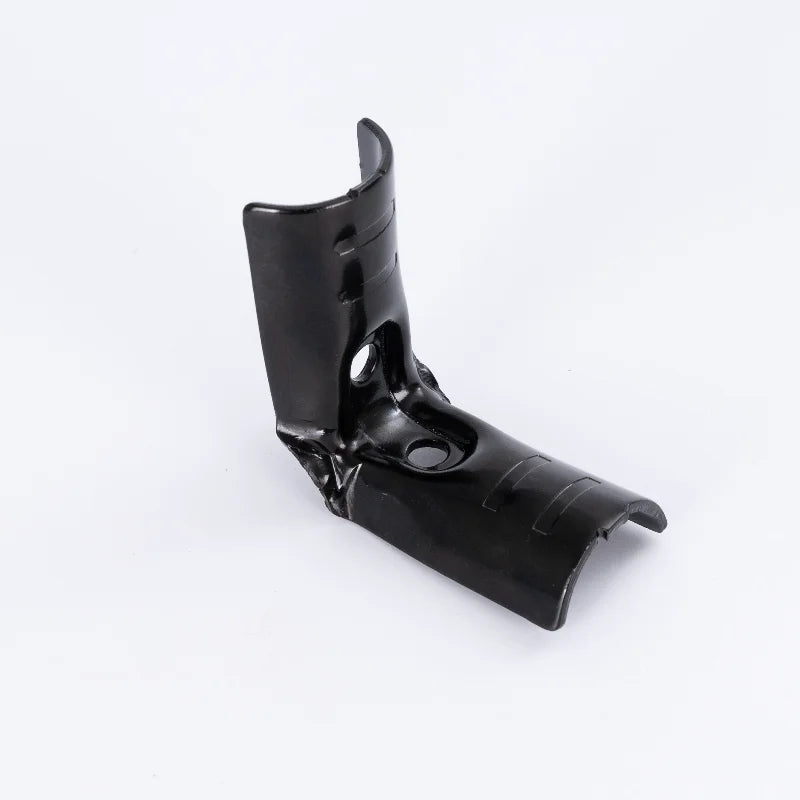 Gujia Hardware H-2 Black Electrophoresis Metal Pipe Connector Piece for Plastic Coated Pipe Flowing Rack System