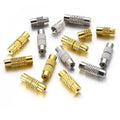 Screw Twist Silver-Plated Stainless Steel Barrel Clasps for Jewelry Making DIY Craft Supplies