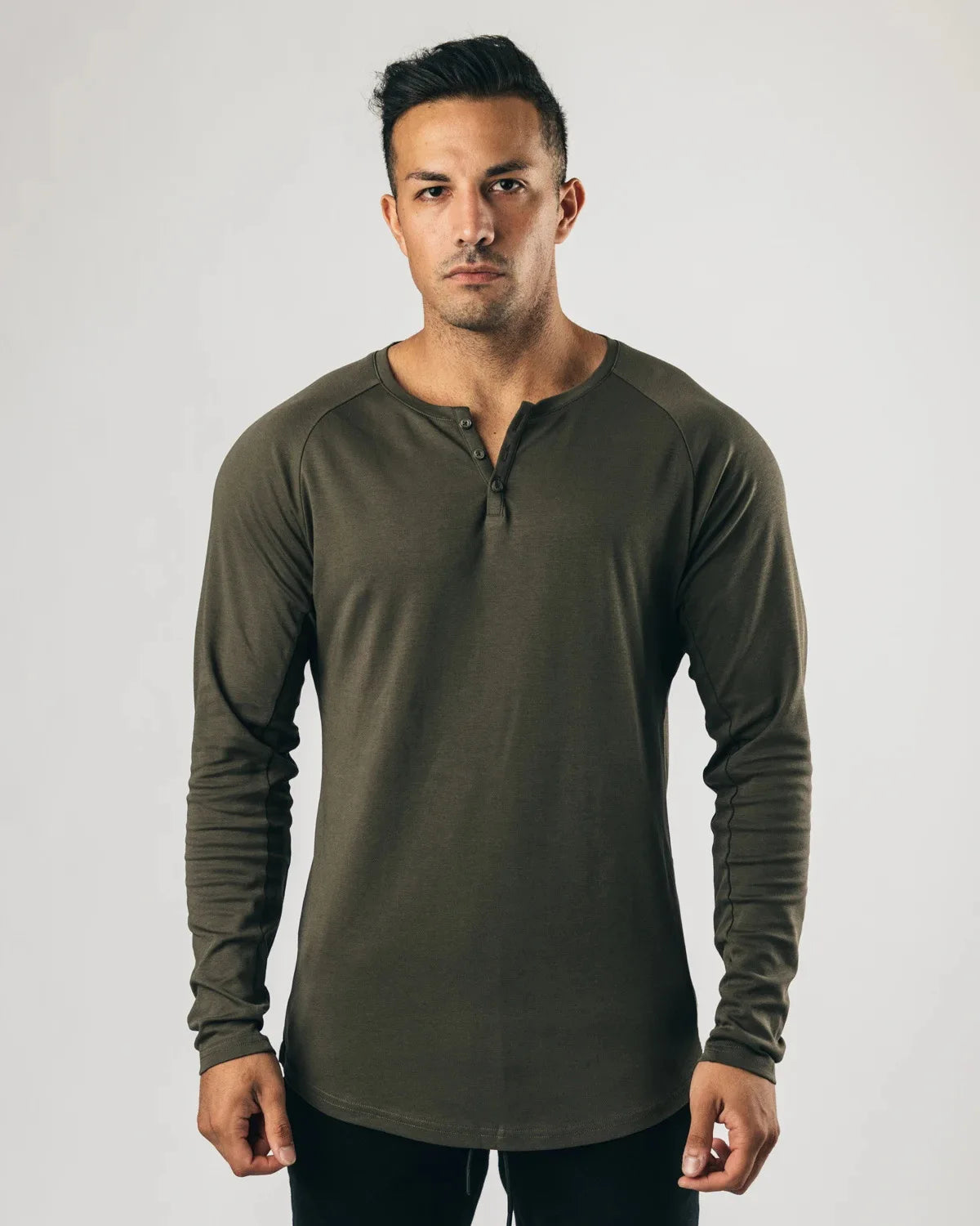 Autumn New Men's Long Sleeve Breathable Quick Dry Eco-Friendly Anti-Pilling Cotton Casual Fitness Workout T-shirt Knitted Loose