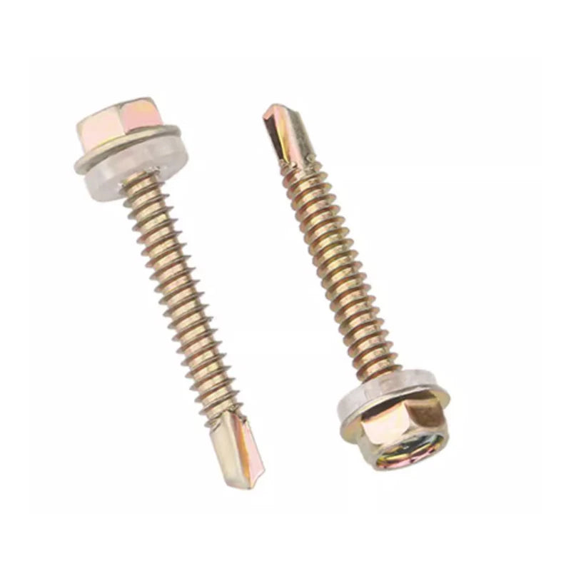Stainless Steel Outer Hexagonal Drill Tail 410 Self Tapping Screw Color Zinc Self Drilling Color Steel Tile Dovetail Thread