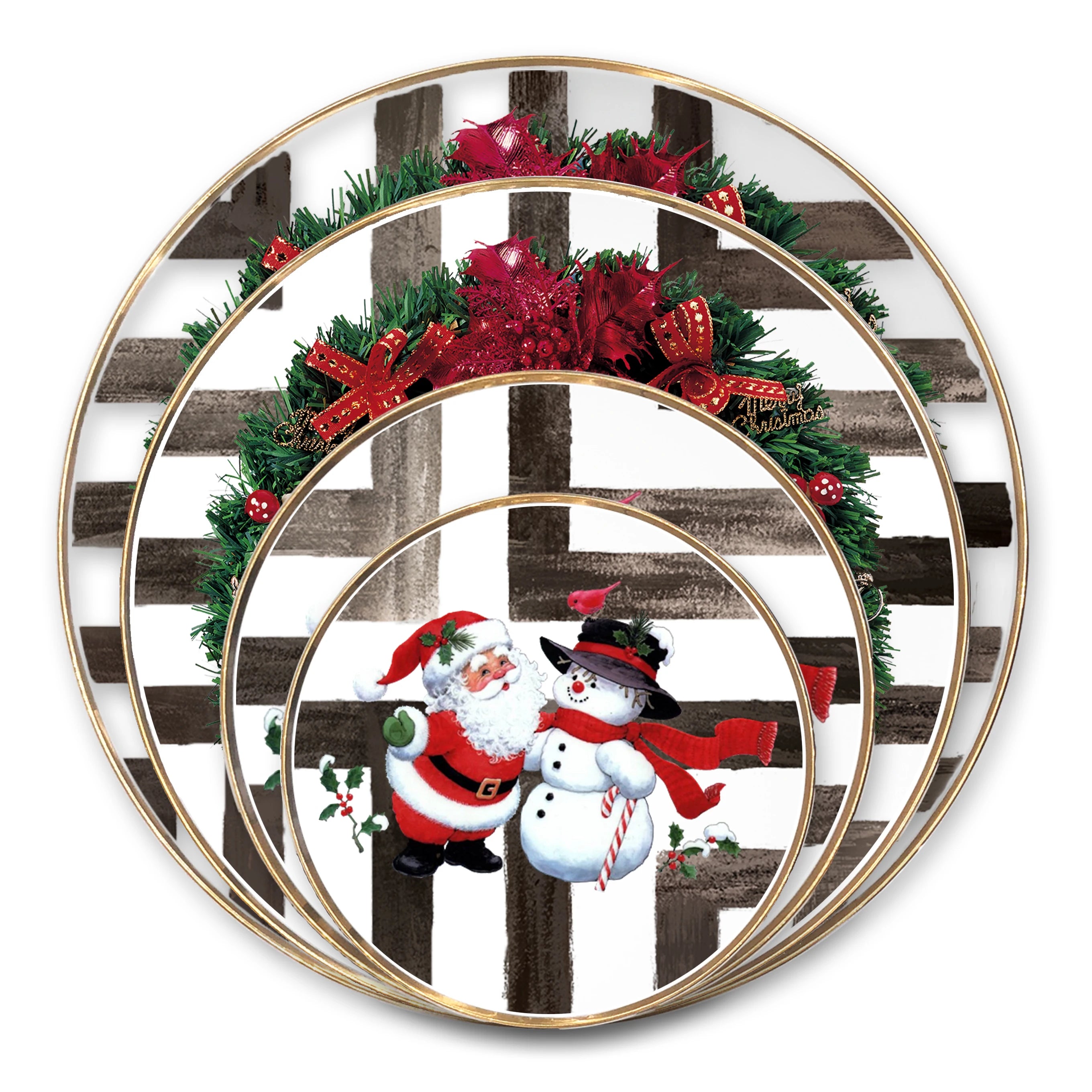New Design Christmas Ceramic Tableware Kitchen Dinnerware Set Porcelain Christmas Dinner Set