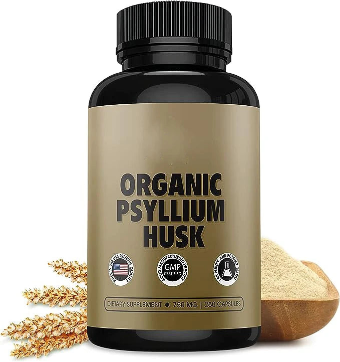 Psyllium Husk Capsules All-Natural Fiber Supplement Alternative to Psyllium Husk Powder Psyllium Husk Capsules for Gut Health