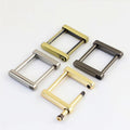 Bag Hanger Accessories Adjustable Strap Buckles Metal Slide Buckles Screw Made Durable Zinc Alloy Square Wire Buckles Leather