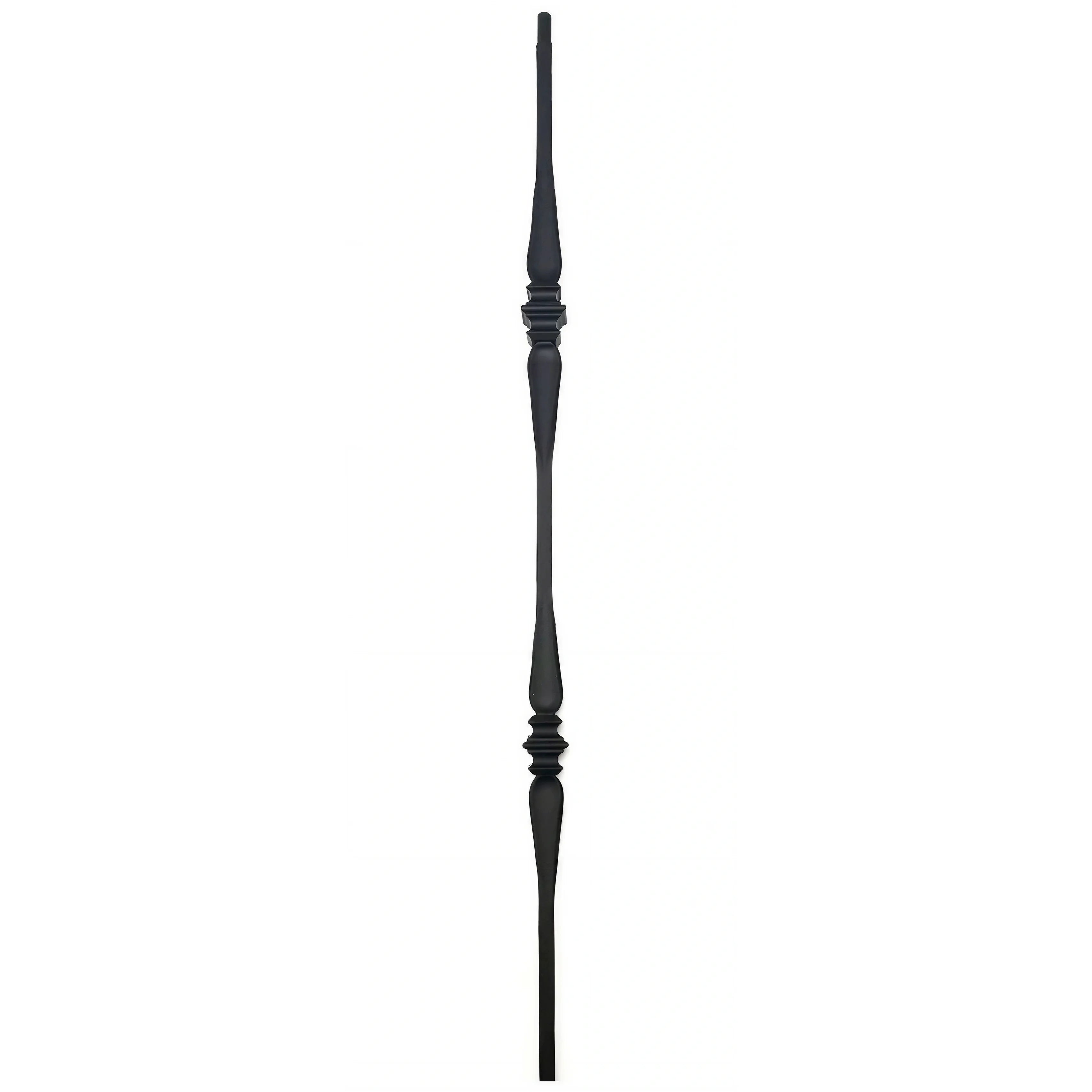 Modern Indoor Wrought Iron Baluster Double Spoon with Double Collar Stair Parts