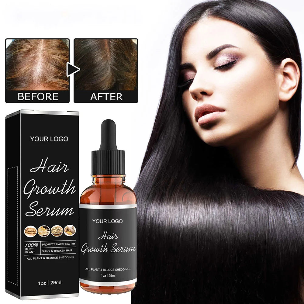 OEM ODM 29ml Natural Hair Growth Serum Refreshing and Promotes Thickening