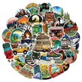 100Pcs  Outdoor Camping Graffiti Stickers Suitcase Skateboard Guitar Decorative Stickers DIY Waterproof Gift Sticker for Kids
