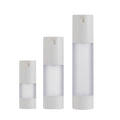 Frost Airless Bottle 15ML 30ML 50ML Empty White Pump U Type Vacuum AS Plastic Refillable Cosmetic Lotion Emulsion Packaging