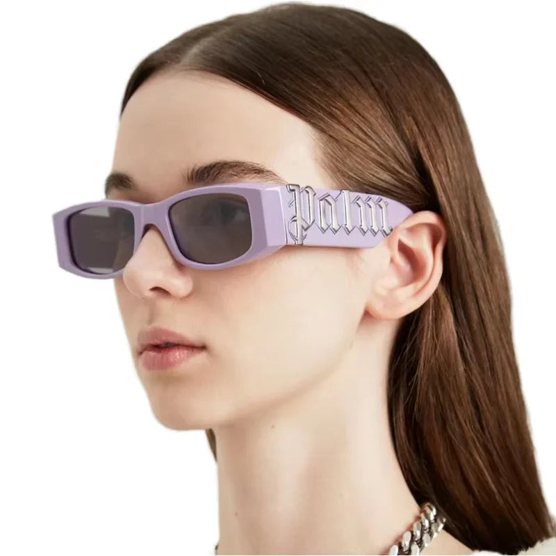 Lucky MN16810 Metal Hinge Trendy Small Frame Sunglasses Retro Polygonal Personality Sunglasses Women
