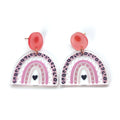 ERS248HP103 the New Listing Top Selling Leopard Print Rainbow Earrings Holiday Beach Earrings Acrylic Earrings