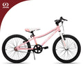 JOYKIE 20-Inch Pink MTB Bicycle Single Speed with V Brakes for Kids 10 Years and Older