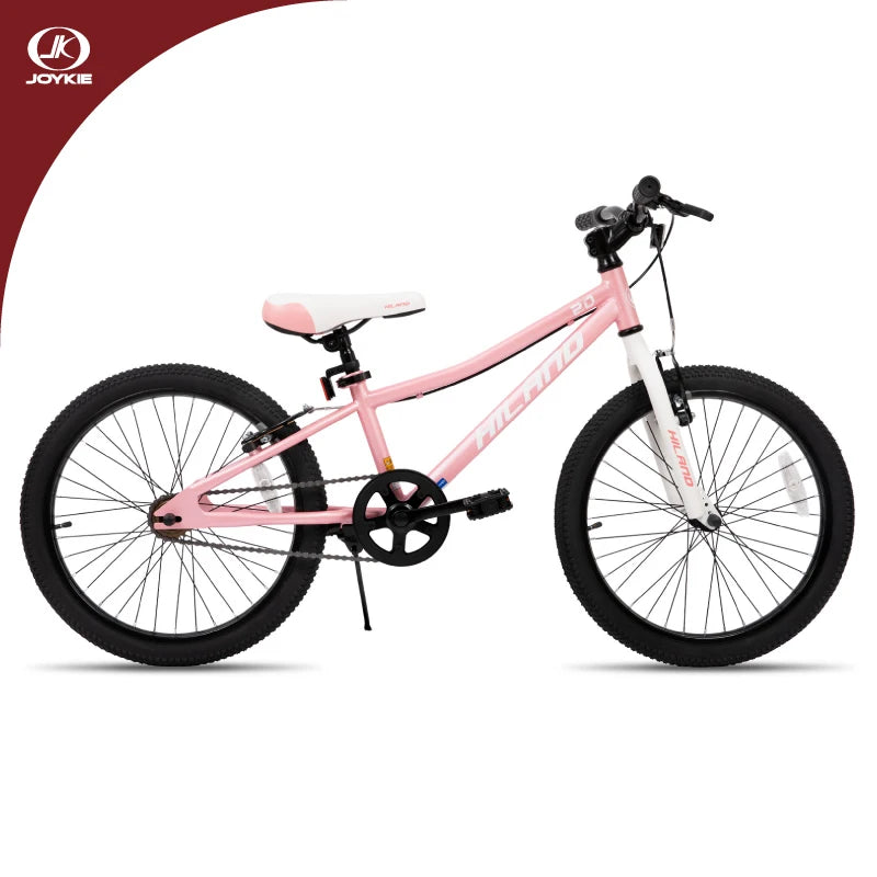 JOYKIE 20-Inch Pink MTB Bicycle Single Speed with V Brakes for Kids 10 Years and Older