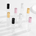 Mini 10ml Flat Bitter Melon-shaped Glass Perfume Spray Bottle Bulk Refillable Square Packaging 10ml Capacity Diffuser