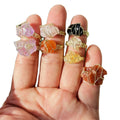 Healing Adjustable Claw Setting Gemstone Natural Stone Jewelry Rough Raw Crystal Stone Rings