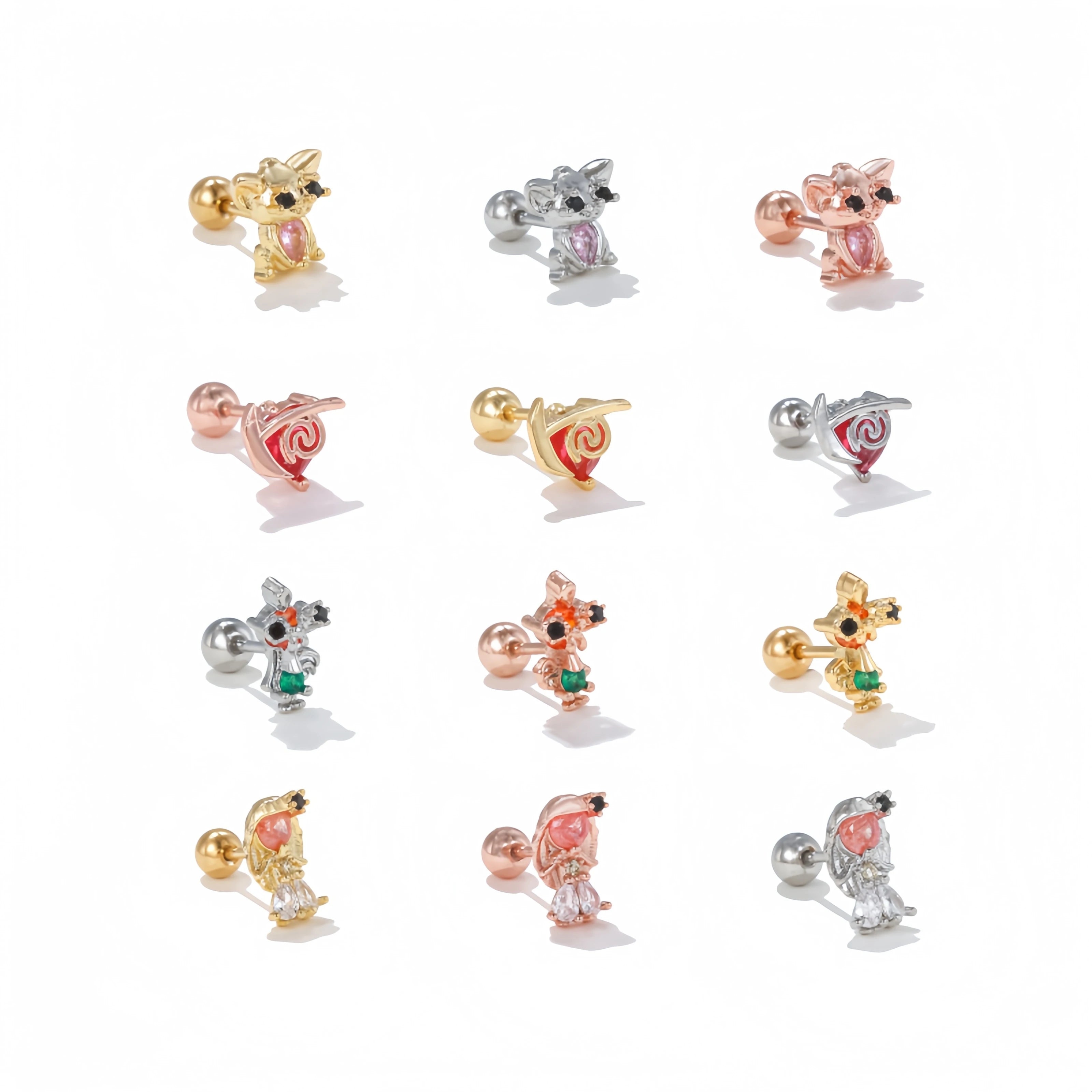 Wholesale New Design Minimalist Exquisite Princess Series Ear Bone Nails Mini Ear Piercing Small Design Sense Studs Earrings