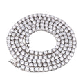 Jasen Classic Brass Silver Tennis Necklace Radiant Cut Cubic Zirconia Moissanite Diamonds Claw Setting 18K Gold Plated IGI
