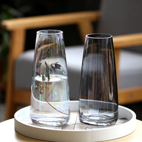 Custom Modern Nordic Style Aurora Luxury Eco-friendly Glass Flower Vase Tabletop Vase for Home Decor
