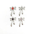 AA00098 15x24mm Korean Diamond Bow Pendant Colorful Earrings DIY Accessories Charms Wholesale