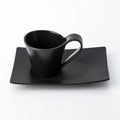 90ML 140ML 200ML Black Porcelain Japandi Eco-Friendly Wedding Coffee Cappuccino Espresso Latte Tea Customize Cups with Saucer