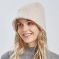 Wholesale Winter Wool Knitted Crochet Knitted Bucket Hats for Women  Korean Plain Color Warm Handmade Knitted  Bucket Hats