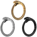 Evorte Snake Ear Circle Expander Tunnel Gauges Black Gold Heavy Ear Weight Hanger Stretcher Earring Piercing Wedding Gift