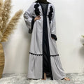 Simple Open Elegant Cheap Fashionable Latest Modest Straight Silhouette Morocco Abaya Dubai Floor-Length Skirts for Women Muslim