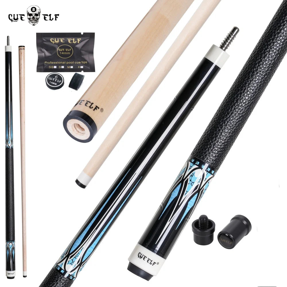 CUE ELF New Arrival Pool Cue 58"Maple Wood Leather Wrap Billiard Cue Stick