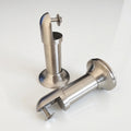 Heavy Duty Toilet Hardware Accessories 304SS Stainless Steel Toilet Cubicle Partition Supporting Legs for 25mm Phenolic Panel