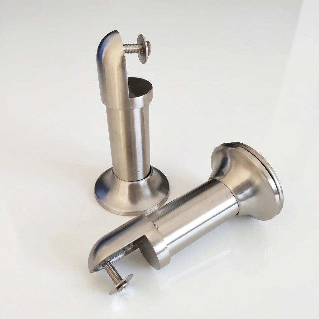 Heavy Duty Toilet Hardware Accessories 304SS Stainless Steel Toilet Cubicle Partition Supporting Legs for 25mm Phenolic Panel