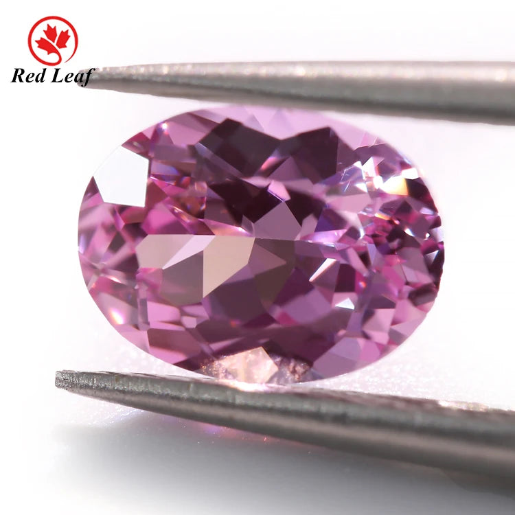 Redleaf Gems Oval Shape pink Sapphire Gemstone Price Per Carat Lab Grown Gems