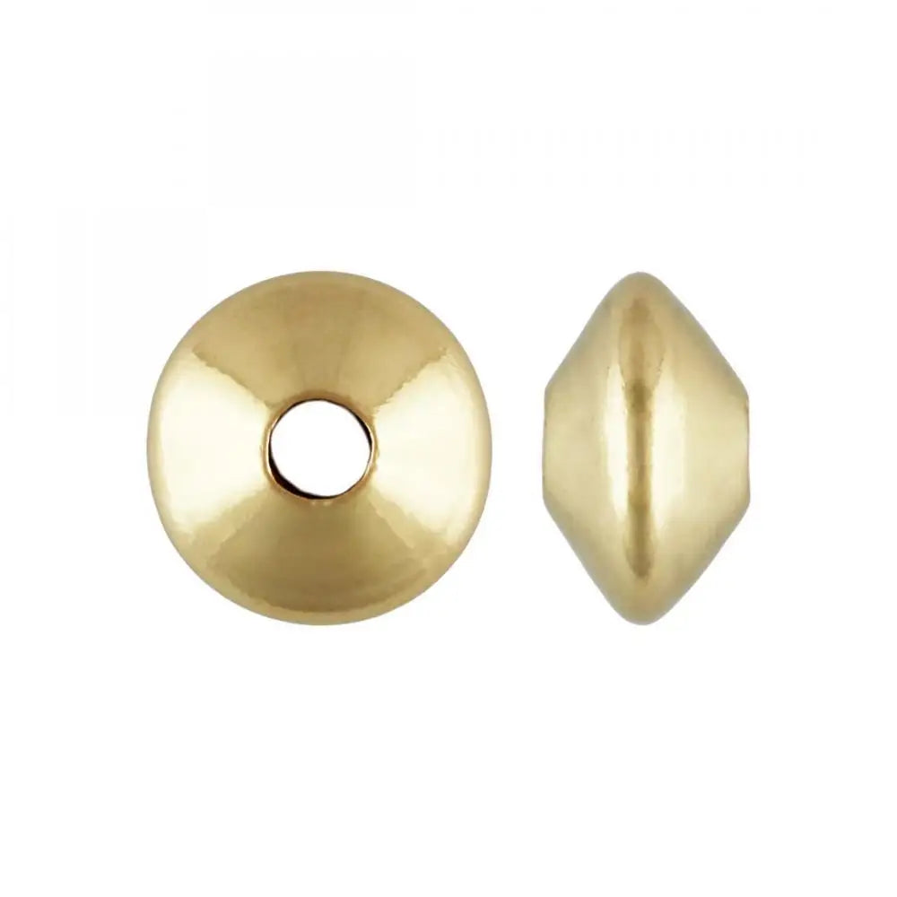 14k Gold Filled Beads Rondelle Spacer Beads for Jewelry Making Different Size for Choice