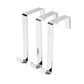 Stainless Steel Over-the-Door Hooks Reversible Bathroom Door Hook Hanger for Clothes and Towels