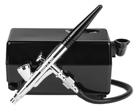 BT-16 All-in-One Rechargeable Mini Airbrush Compressor Kit for Cake Airbrush Nail & Makeup-3-Speed Adjustable Eco-Friendly