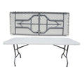 96 Inch 8 Ft HDPE Plastic Folding Tables Garden Banquet Wedding Party Tables for Outdoor Events Courtyard Dining
