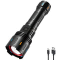 Outdoor Adventure White Laser Aluminum Alloy USB Rechargeable Flashlight for Night Adventure Camping Lighting