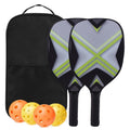 2 Carbon Pickleball Paddles with 4 Balls Set Wood Racket for Entertainment Sports Comes with Carry Bag