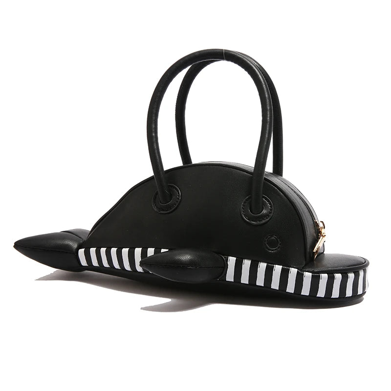 2025 New Cute Dolphin Vegan Leather Handbag for Women Niche Animal Design Creative Personality Chain Shoulder Bag