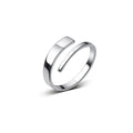 Minimalist Open Statement Rings S925 Sterling Silver Double Layers Stacking Ring Finger Band Jewelry for Women  Adjustable