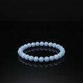 8mm Natural Blue Angelite Crystals Semi-Precious Healing Stone Beads Fashion Bracelets Bangles for Men and Women