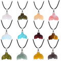 Wholesale Natural Stone Hand Carving Fishtail Crystal Pendant Gemstone Jewelry
