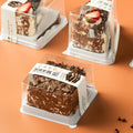 Luxury Black Forest Cake Square Transparent Cake Dessert Box Dessert Boxes Clear Lid Dessert Plastic Box