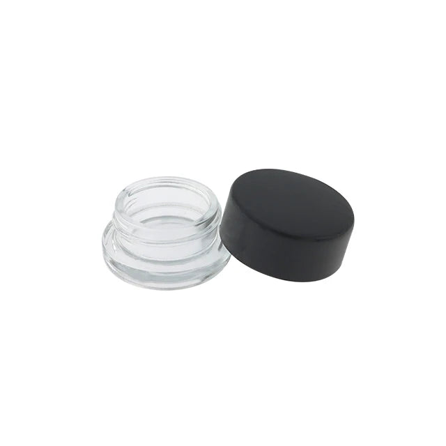 Square Round Clear White Black Amber Child Resistant Glass Concentrate Jars 3ml 5ml 7ml 9ml 15ml for Eye Cream Oil Cosmetic