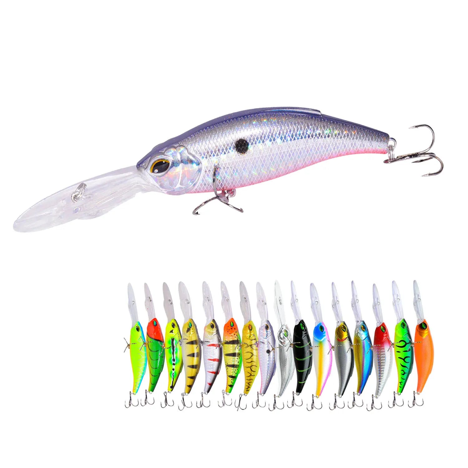 Trolling Bait 17g 130mm Fishing Lure Minnow Hard Bait Artificiais Fishing Tackle Long Tongue Minnows Minnow for Bass Fishing