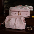 Nordic Bronzing Velvet Toiletry Cosmetic Bags Ladies Portable Star Makeup Bag Set