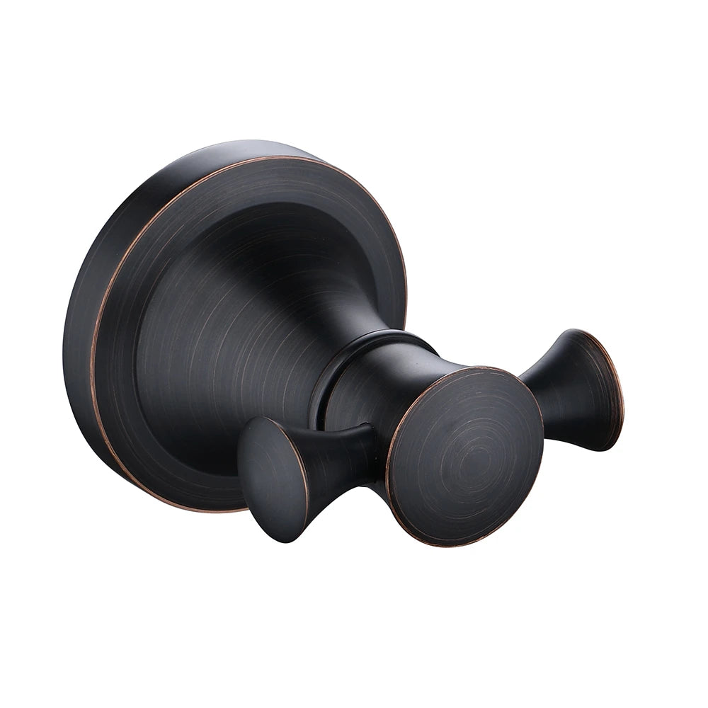 ORB Modern Double Wall Hooks Rustproof Oil Rubbed Bronze Robe and Towel Clothes Hook for Home Apartment Bathroom Use MegaBDM