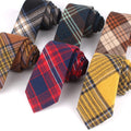 Tie Manufacturer Cheap Skninny Vintage Ties for Men England Plaid Checked Necktie Corbatas Men