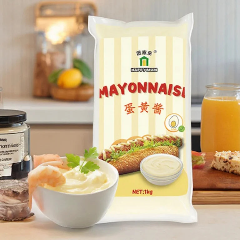 Wholesale 1KG Halal Bulk Premium Japanese Creamy Classic Vegan Mayo Sandwiches Egg Yolk Sauce Mayonnaise Mayonesa